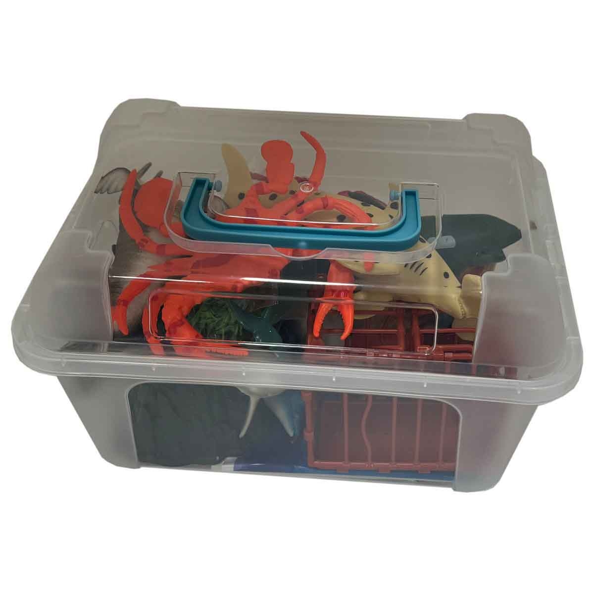 جيا زو مجموعة تماثيل الحيوانات البحرية مكونة من 16 قطعة للجنسين، عمر 3-4 سنوات