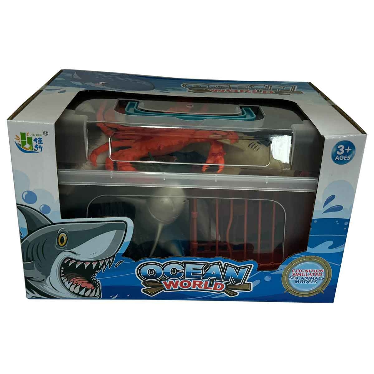 جيا زو مجموعة تماثيل الحيوانات البحرية مكونة من 16 قطعة للجنسين، عمر 3-4 سنوات