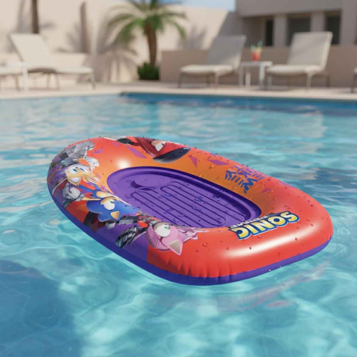 سونيك برايم قارب أطفال قابل للنفخ للأولاد، 3-4 سنوات