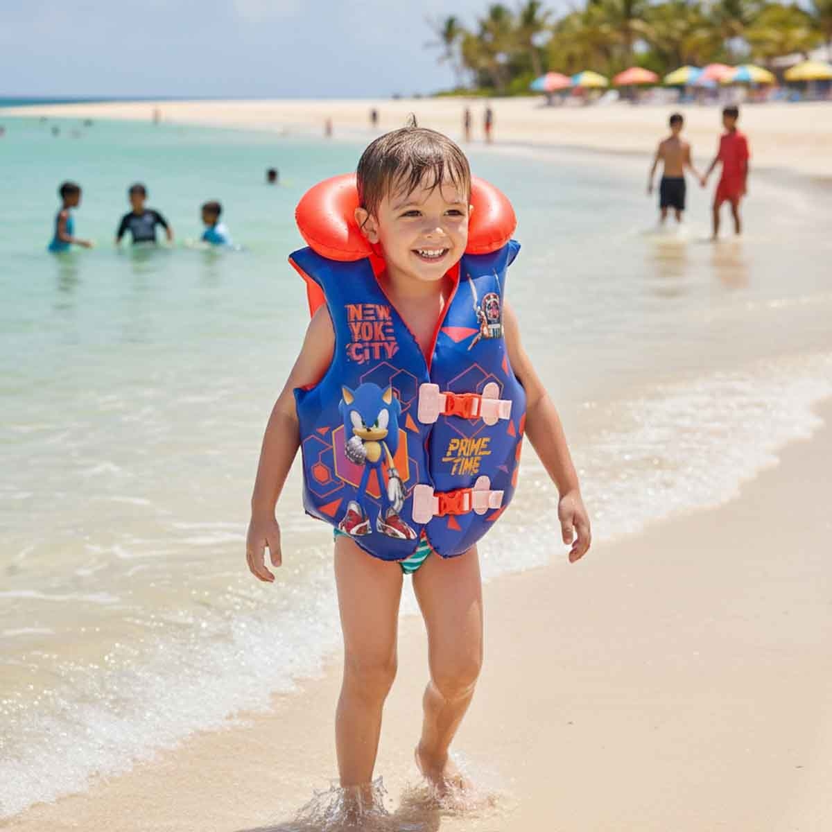 سونيك برايم سترة سباحة للأولاد، 3-4 سنوات
