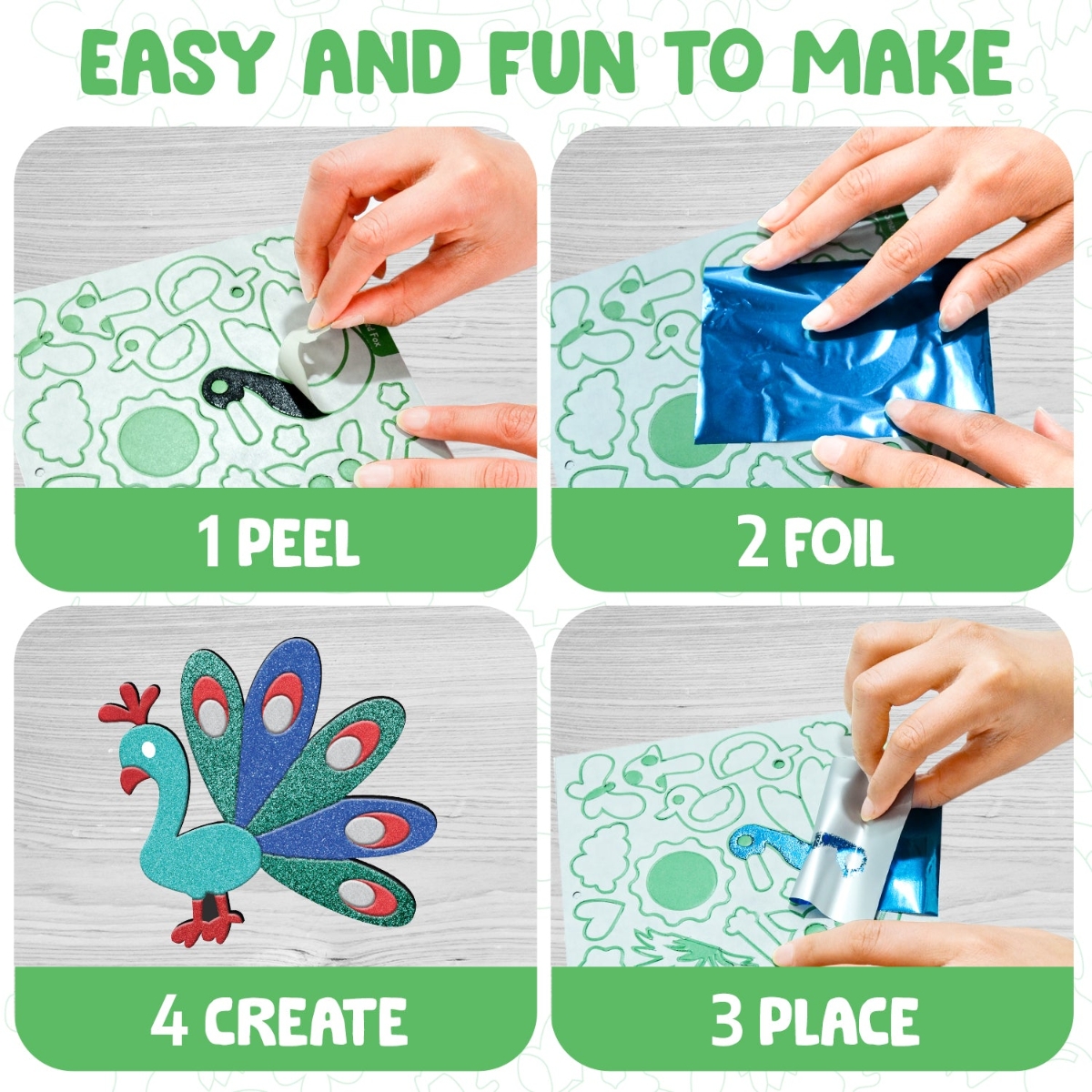 سمارتيفيتي مجموعة فنون قصص حكم الحيوانات السحرية بفويل للبنات، 5-7 سنوات