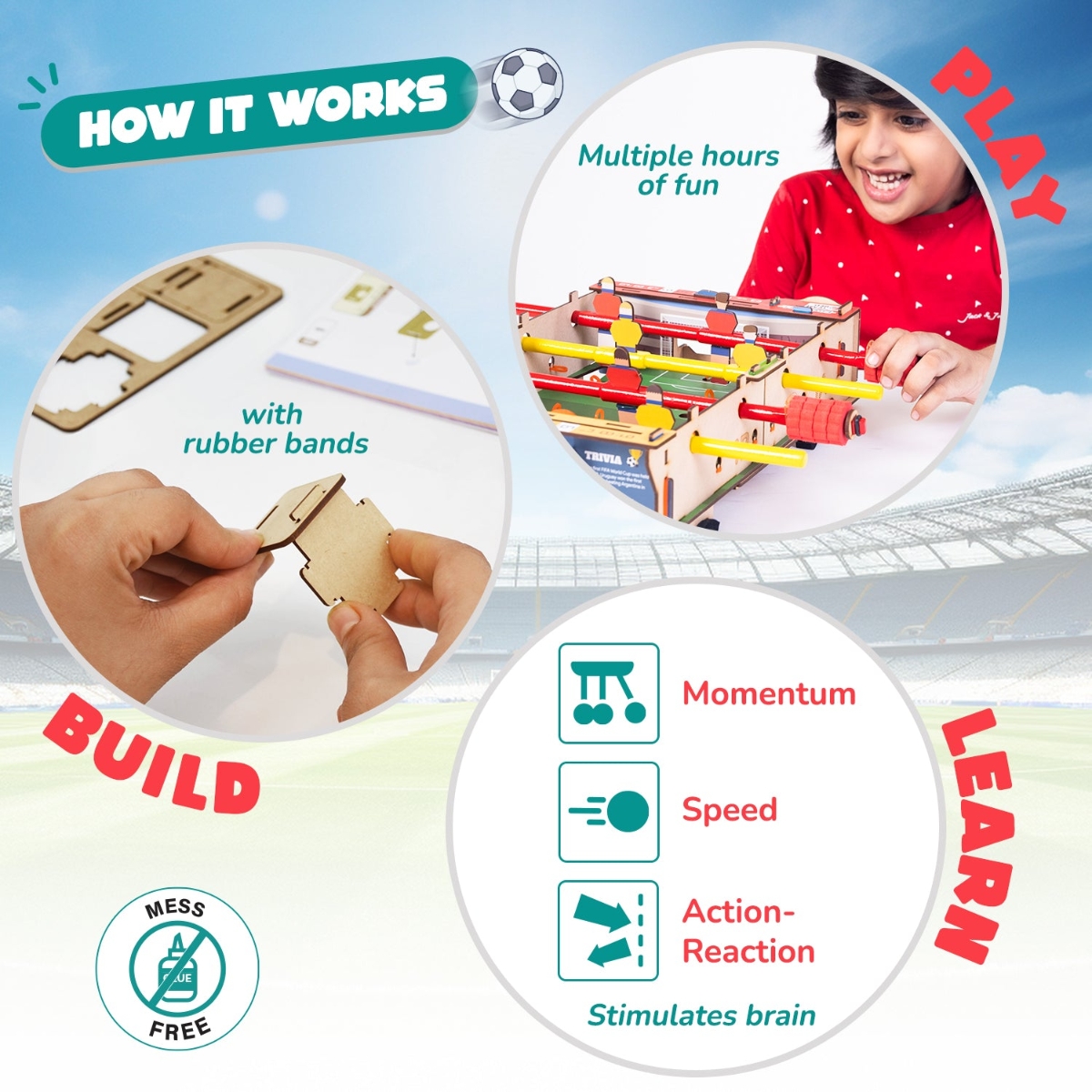 سمارتيفيتي لعبة فوسبول للجنسين، 8-10 سنوات