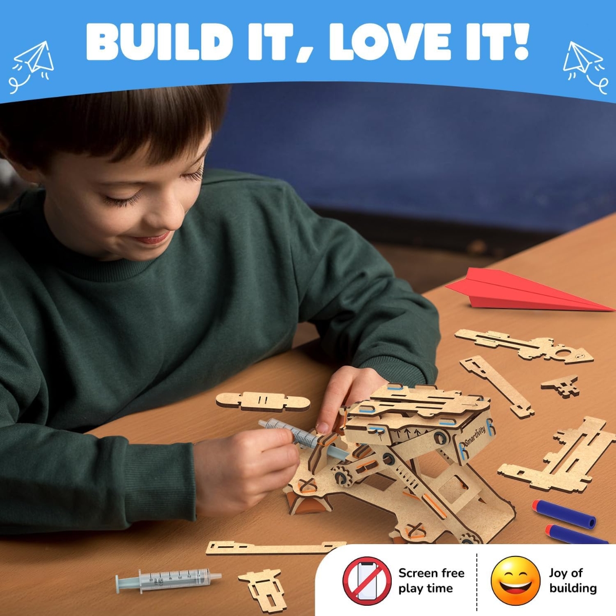 سمارتيفيتي لعبة إطلاق طائرة هيدروليكية للجنسين، 5-7 سنوات