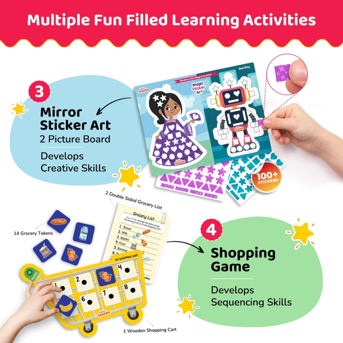 سمارتيفيتي صندوق اللعب الذكي ليتل سباركس للجنسين، 3-4 سنوات