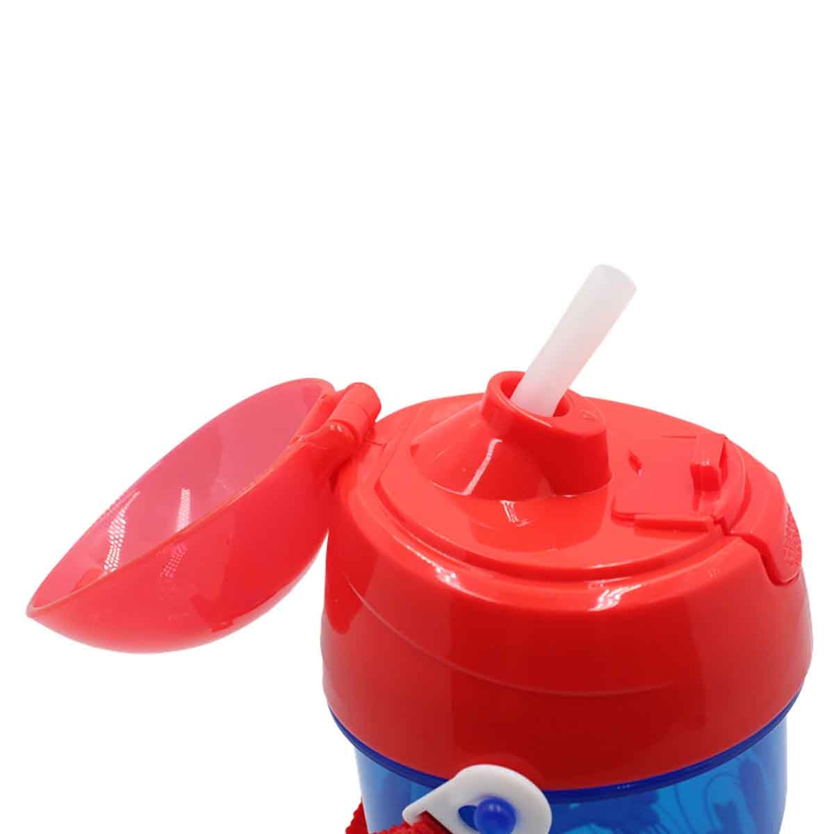 سمورفس زجاجة ماء بغطاء شفاطة منبثق