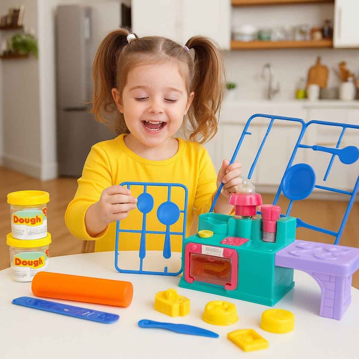 سوف دو مجموعة عجين المطبخ للأولاد والبنات عمر 3-4 سنوات
