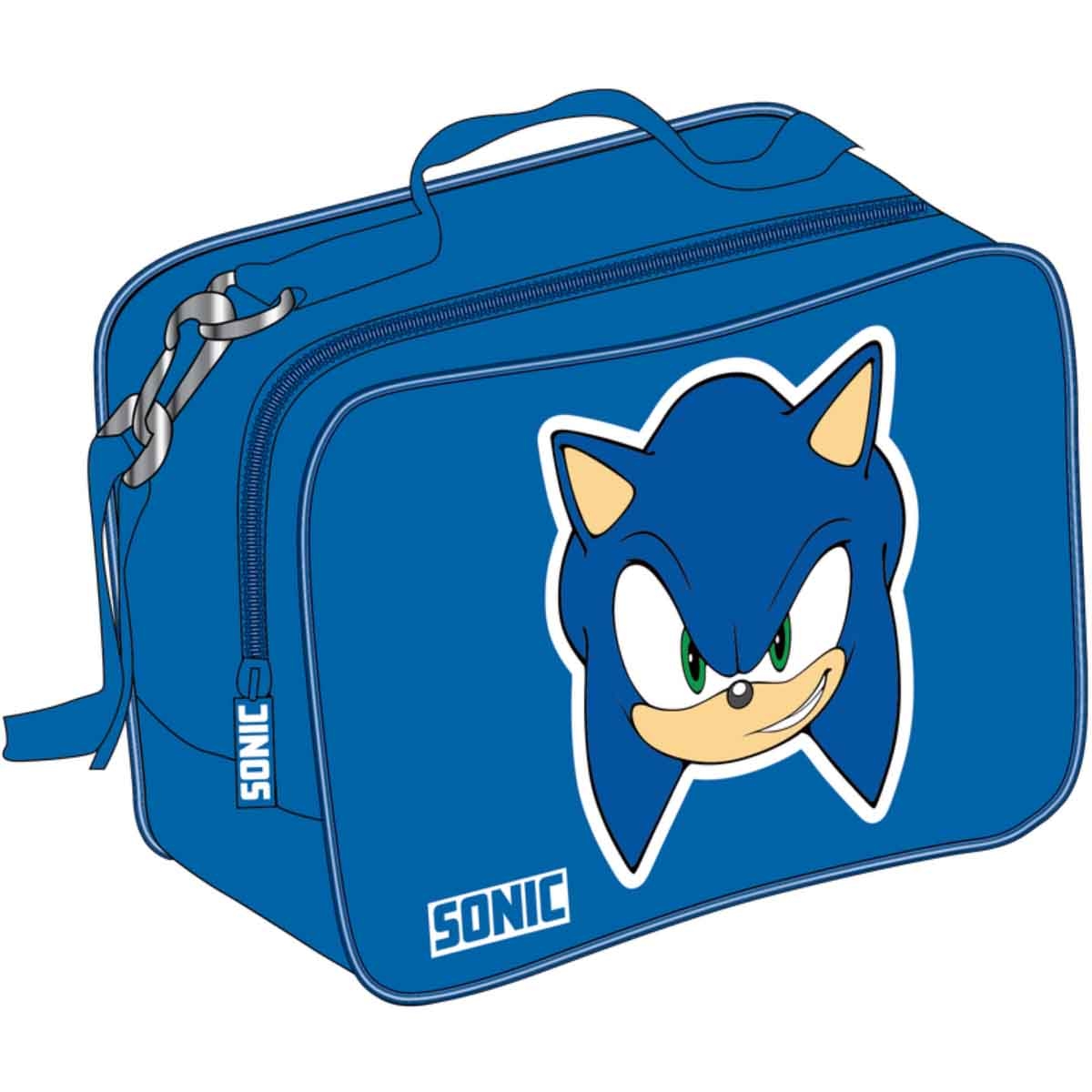 سونيك برايم مجموعة حقيبة ترولي وظهر 4 في 1 مع صندوق غداء وزجاجة ومقلمة