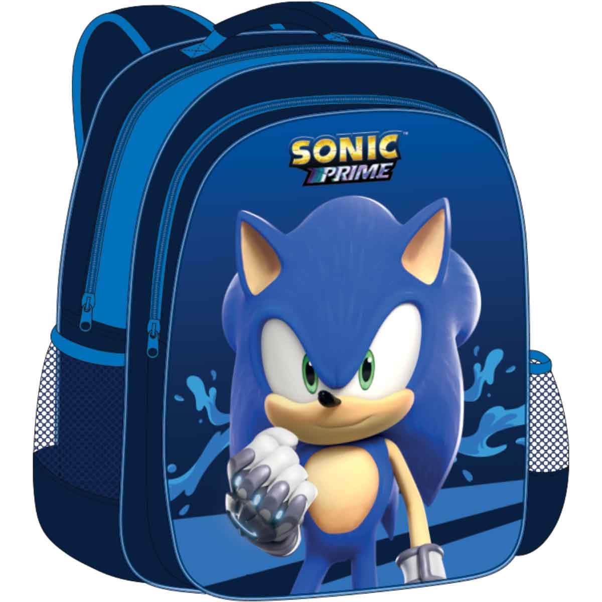 سونيك مجموعة حقيبة ظهر 5 في 1 مقاس 14 انش مع صندوق غداء وزجاجة ومقلمة وحقيبة غداء