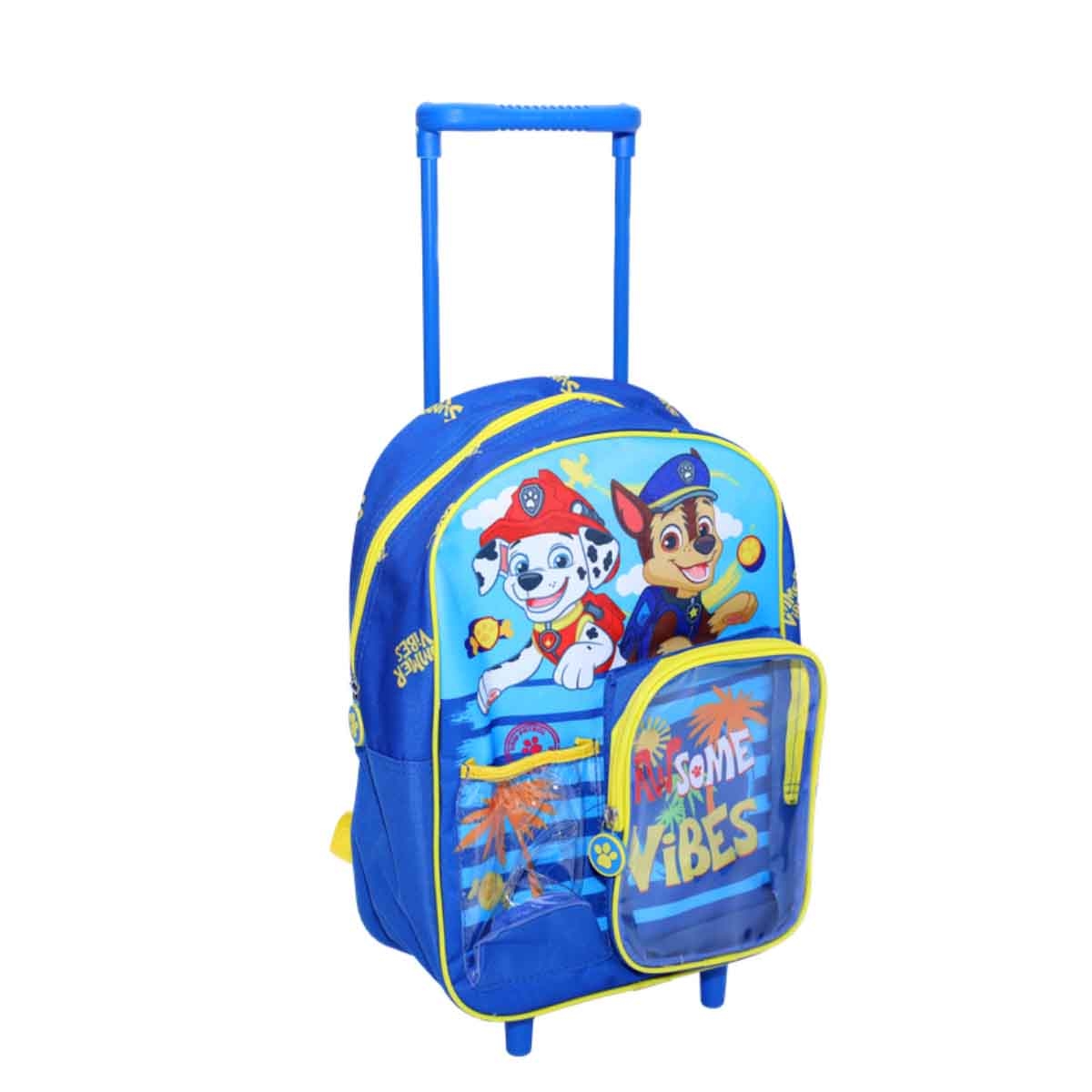 باو باترول مجموعة حقيبة ترولي وظهر مقاس 14 انش مع صندوق غداء وزجاجة ماء