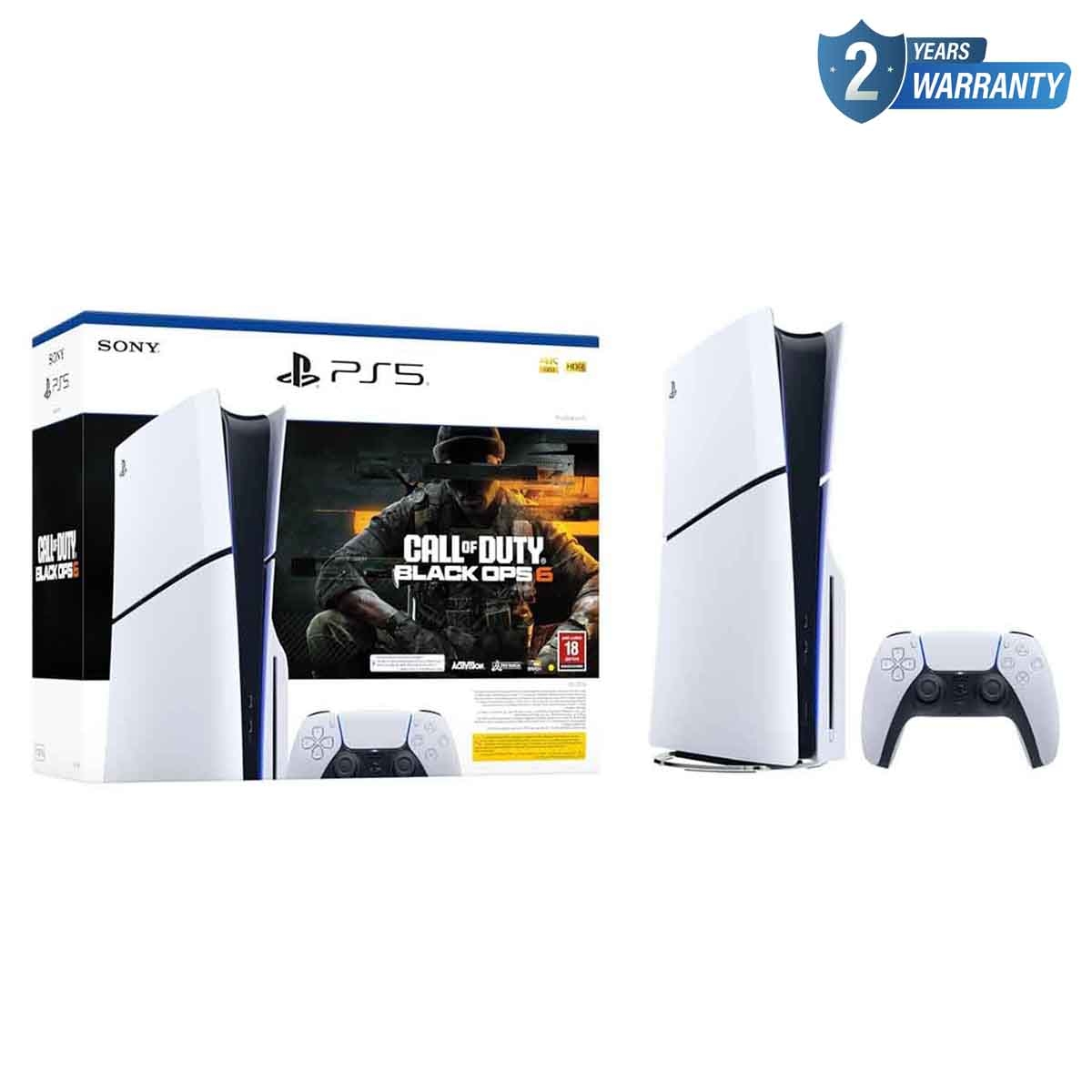 سوني بلايستيشن 5 قرص بلو-راي (نسخة السعودية) مع حزمة قسيمة اللعبة الكاملة كول أوف ديوتي بلاك أوبس 6