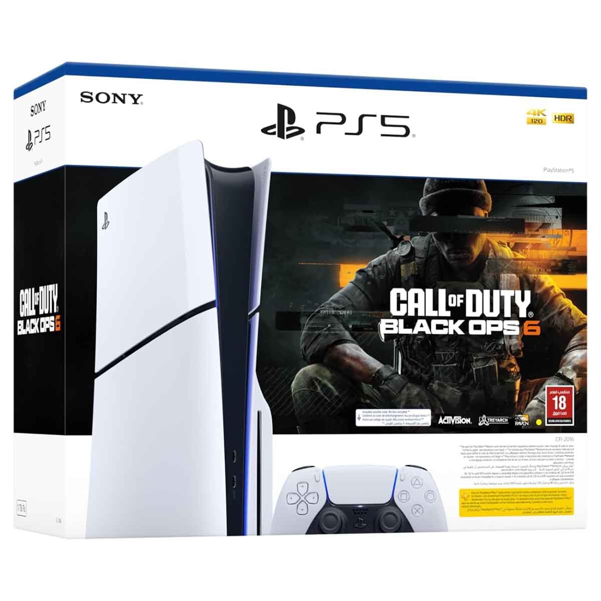 سوني بلايستيشن 5 قرص بلو-راي (نسخة السعودية) مع حزمة قسيمة اللعبة الكاملة كول أوف ديوتي بلاك أوبس 6