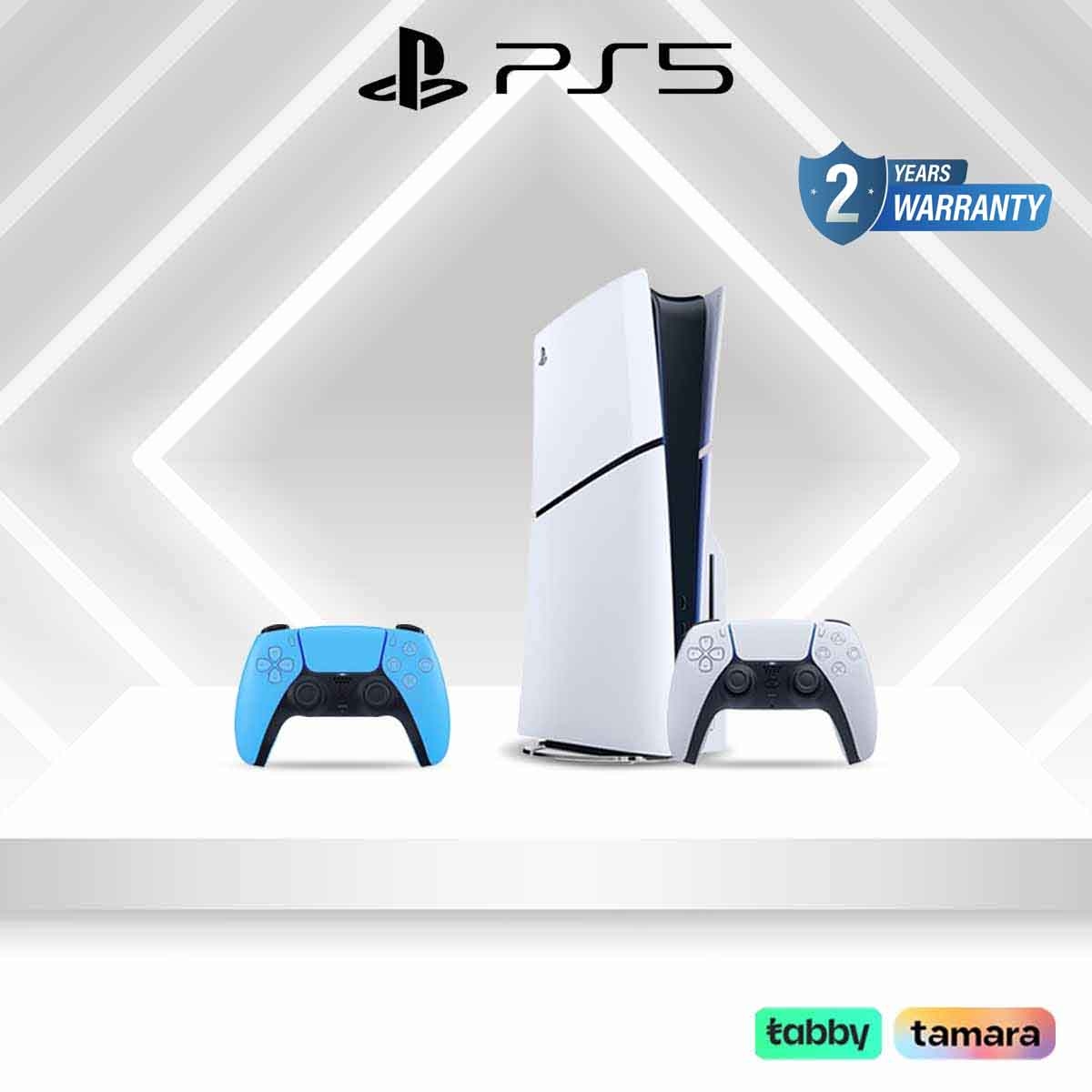 Sony PS5 Slim Disc Version with Additional Cobalt Blue Controller Bundle