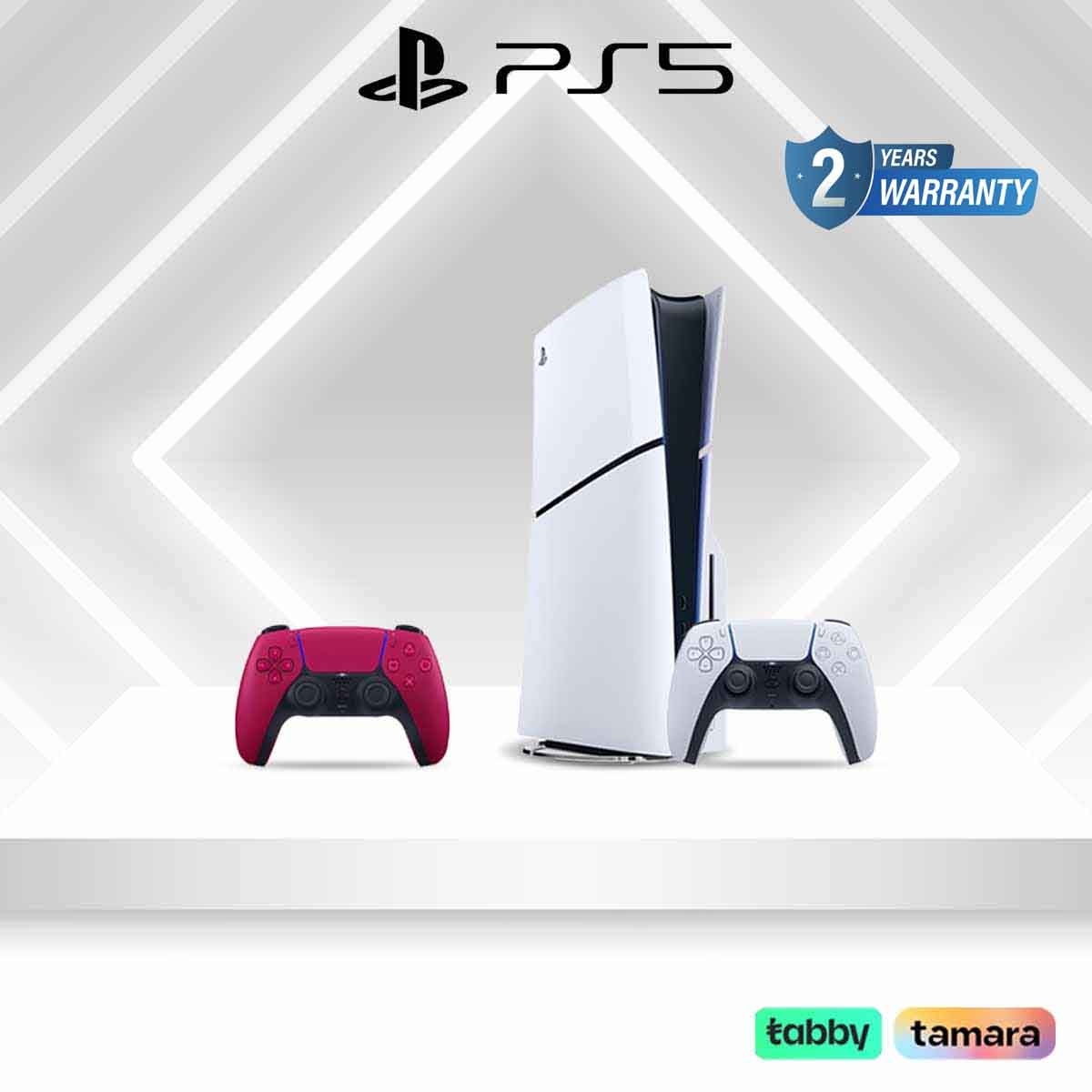 Sony PS5 Slim Disc Version with Additional Red Controller Bundle