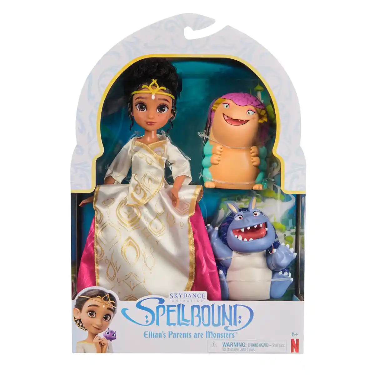 سبلباوند دمية أميرة إيليان 24 إنش مع وحوش قابلة للجمع للبنات، 5-7 سنوات، عدد 3