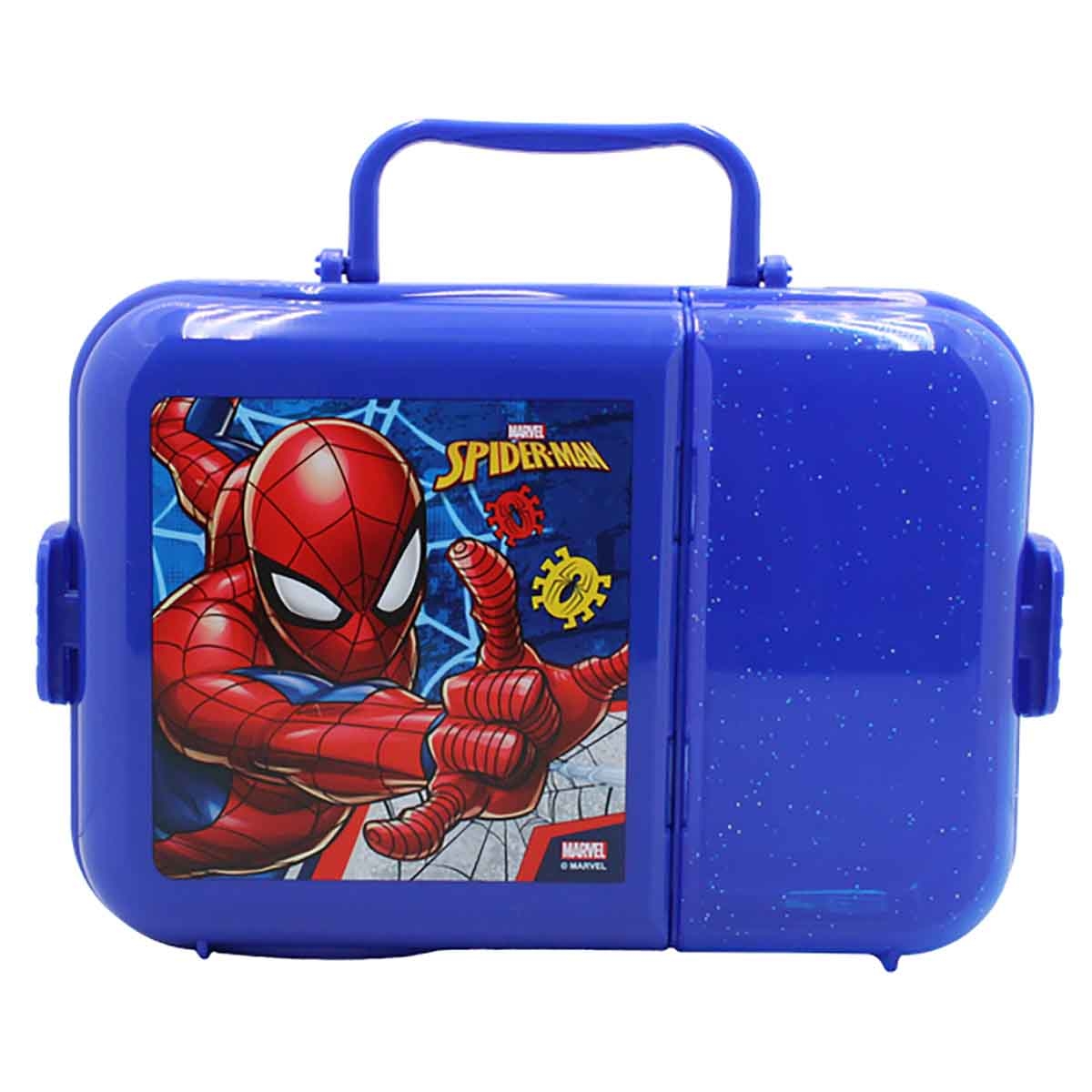 سبايدر مان صندوق غداء مارفل متين ومضاد للتسرب بقطعتين