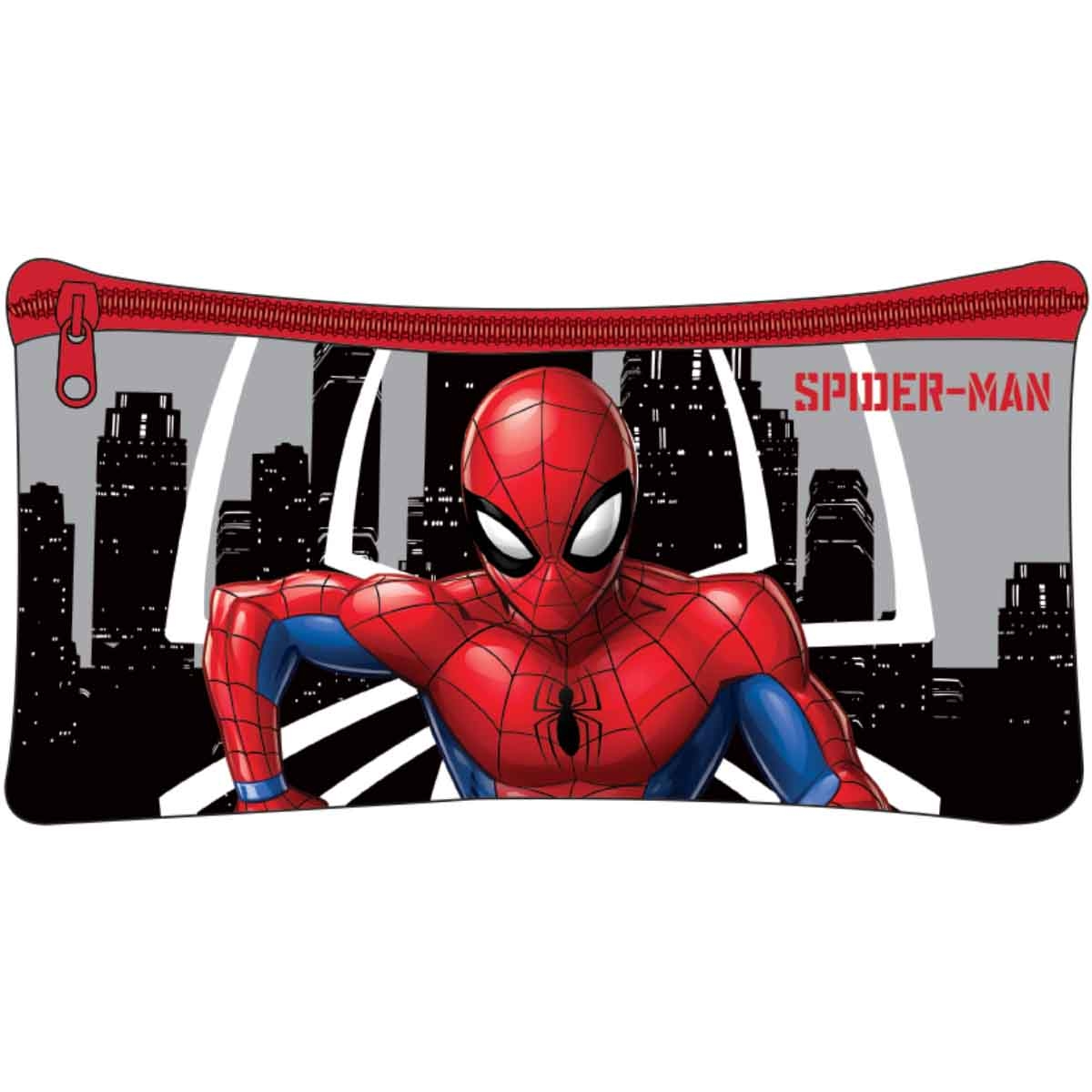 سبايدر مان مجموعة حقيبة ترولي بعجلات 5 في 1 مقاس 16 انش مع صندوق غداء وزجاجة ومقلمة وحقيبة غداء