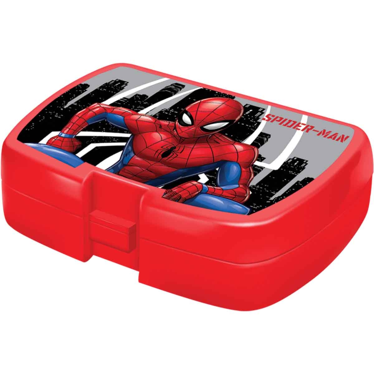 سبايدر مان مجموعة حقيبة ترولي بعجلات 5 في 1 مقاس 16 انش مع صندوق غداء وزجاجة ومقلمة وحقيبة غداء