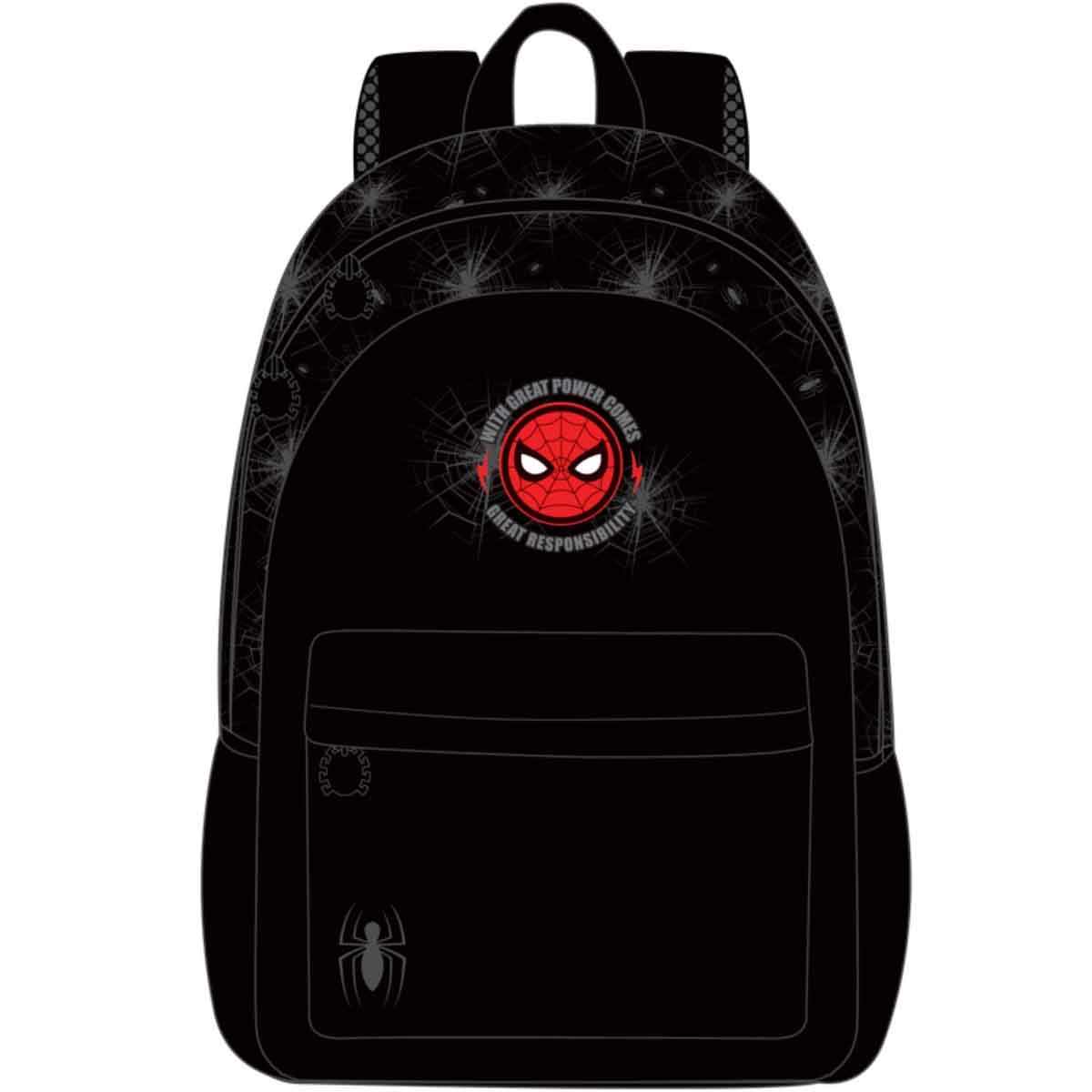 سبايدر مان مجموعة حقيبة ظهر 4 في 1 مع صندوق غداء وزجاجة ومقلمة