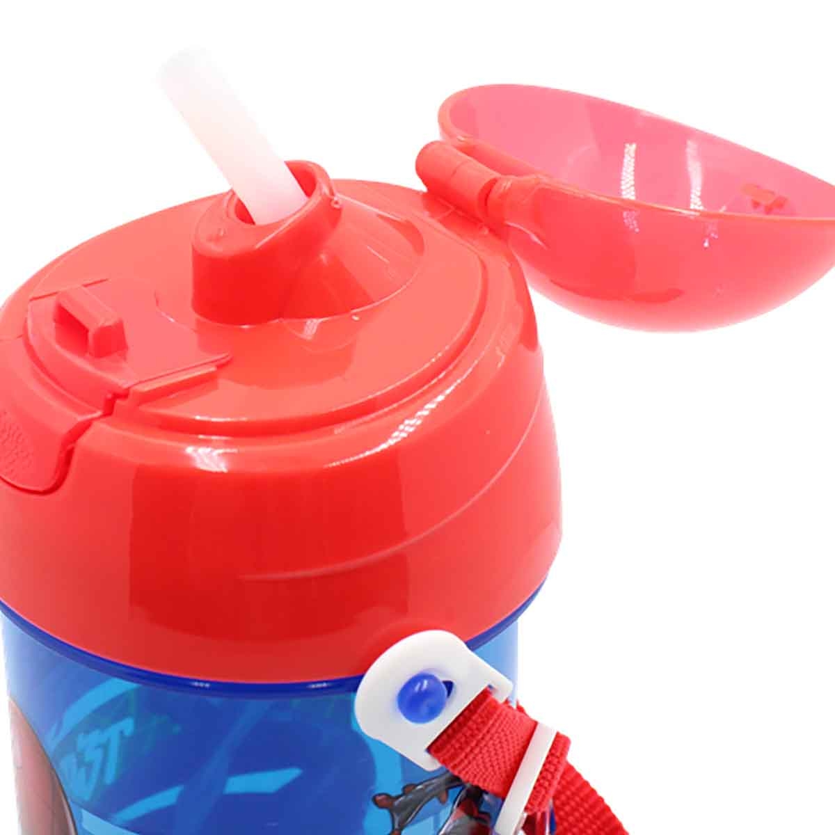 سبايدر مان زجاجة ماء مارفل بغطاء شفاطة قابل للفتح