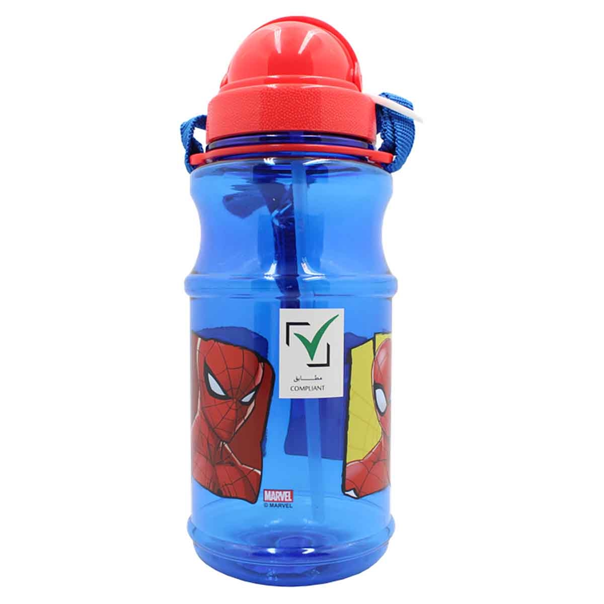 سبايدر مان زجاجة ماء شفافة مضادة للتسرب سعة 600 مل