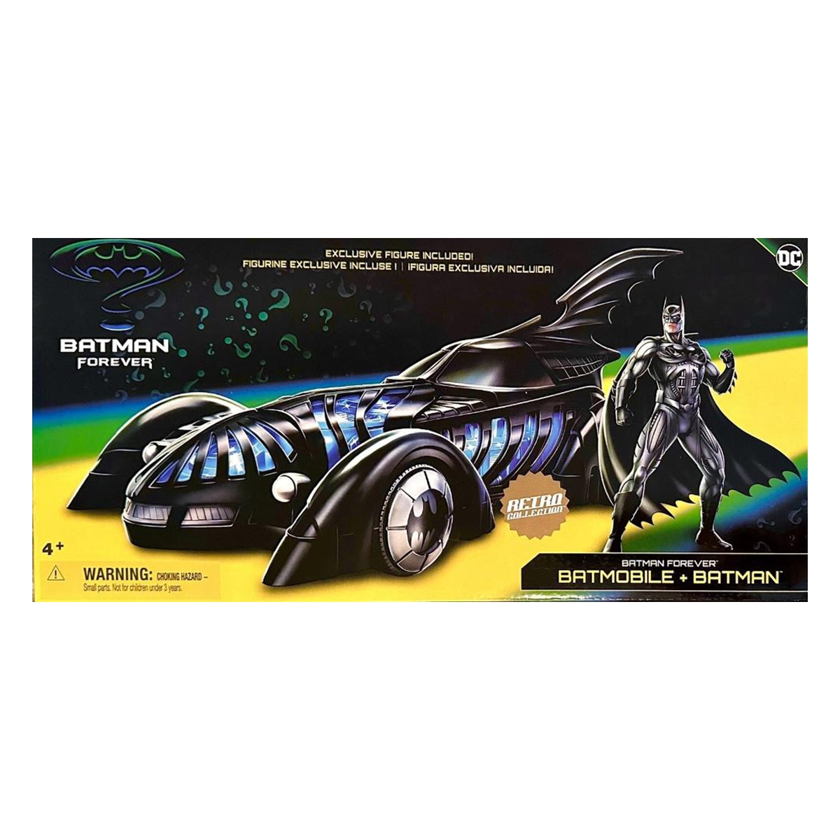 سبين ماستر مجموعة لعب سيارة باتموبيل ومجسمات حركة باتمان مجموعة ريترو دي سي كومكس للجنسين، 5-7 سنوات، مجموعة من 2