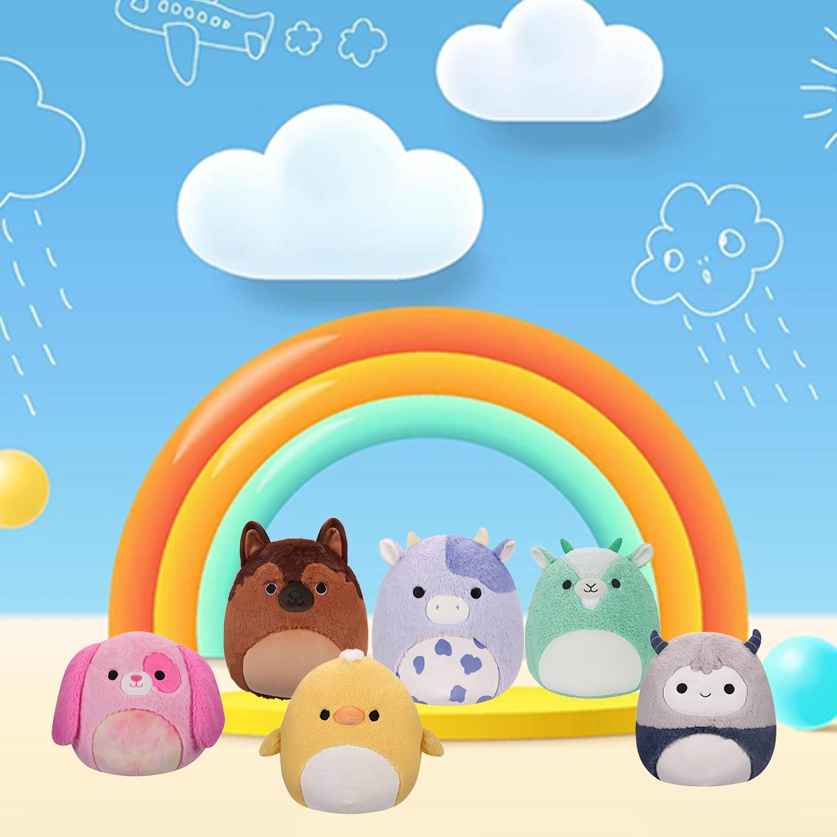 سكويشمالوز لعبة محشوة 12 إنش، فازامالو الموجة 3B، متنوعة، للجنسين، من عمر 3 إلى 4 سنوات