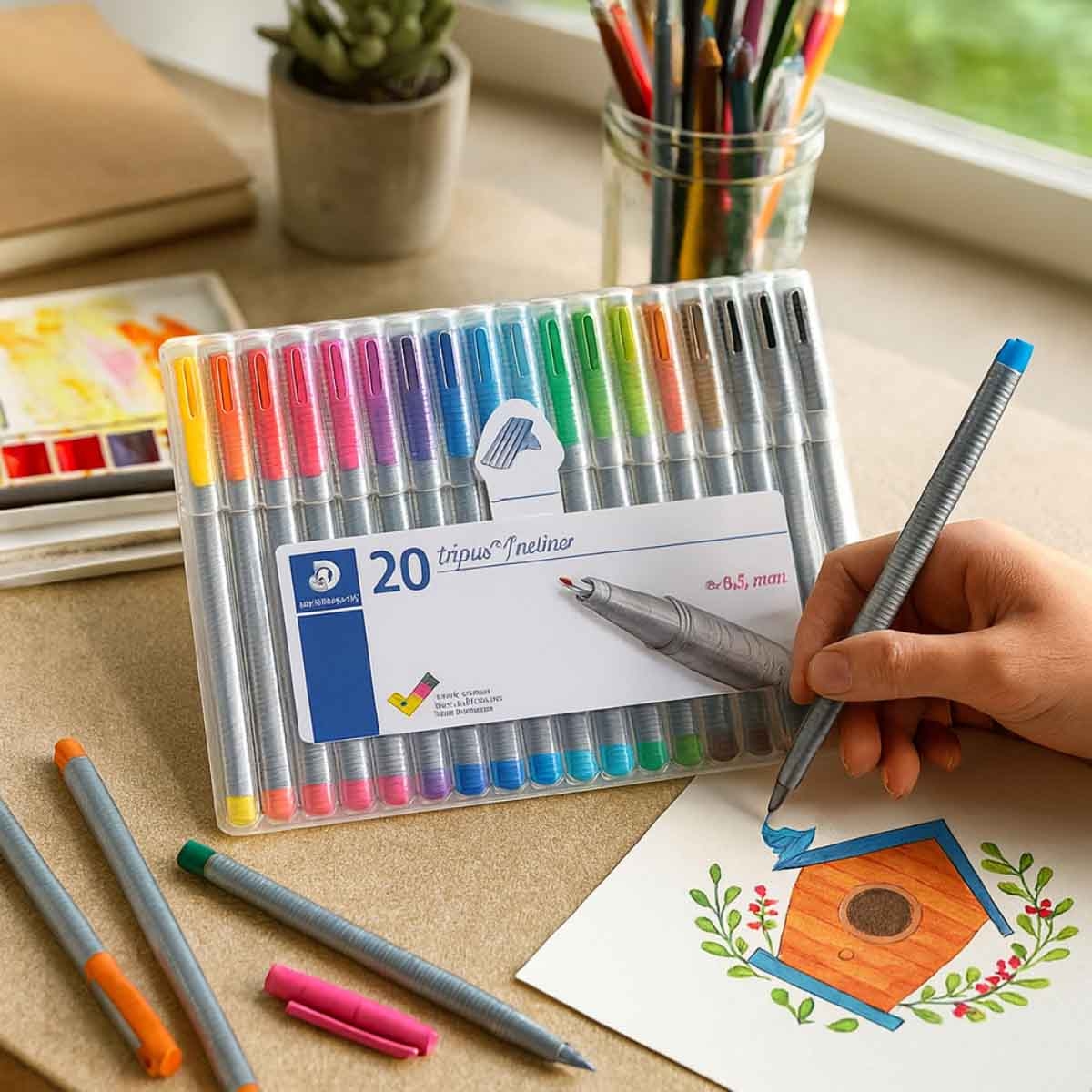 ستيدلر أقلام تريبلس فاينلاينر مجموعة من 20 (3-4 سنوات)