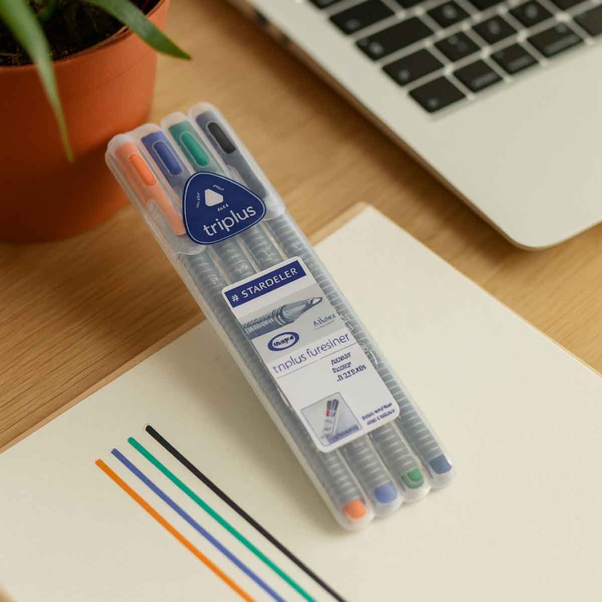 ستيدلر أقلام تريبلس فاينلاينر مجموعة من 4 (3-4 سنوات)