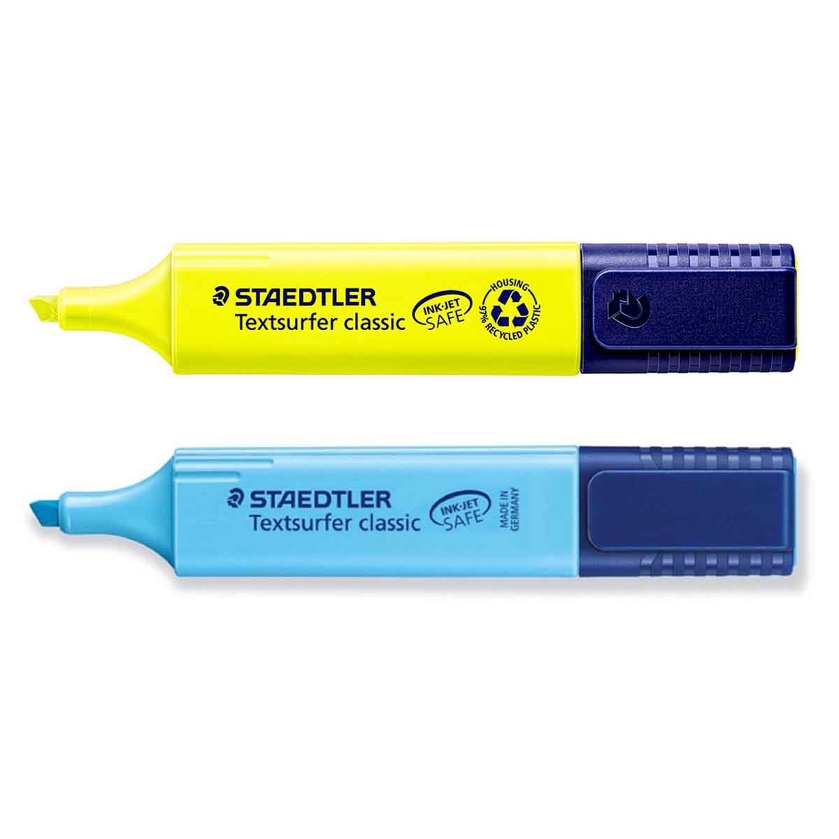 ستيدلر أقلام تمييز أصفر وأزرق مجموعة من 2 (13+ سنة)