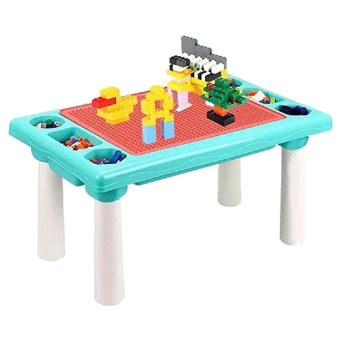 Kikibebe 300-Piece Multi-Functional Toy Block Table Unisex, 3-4 Years