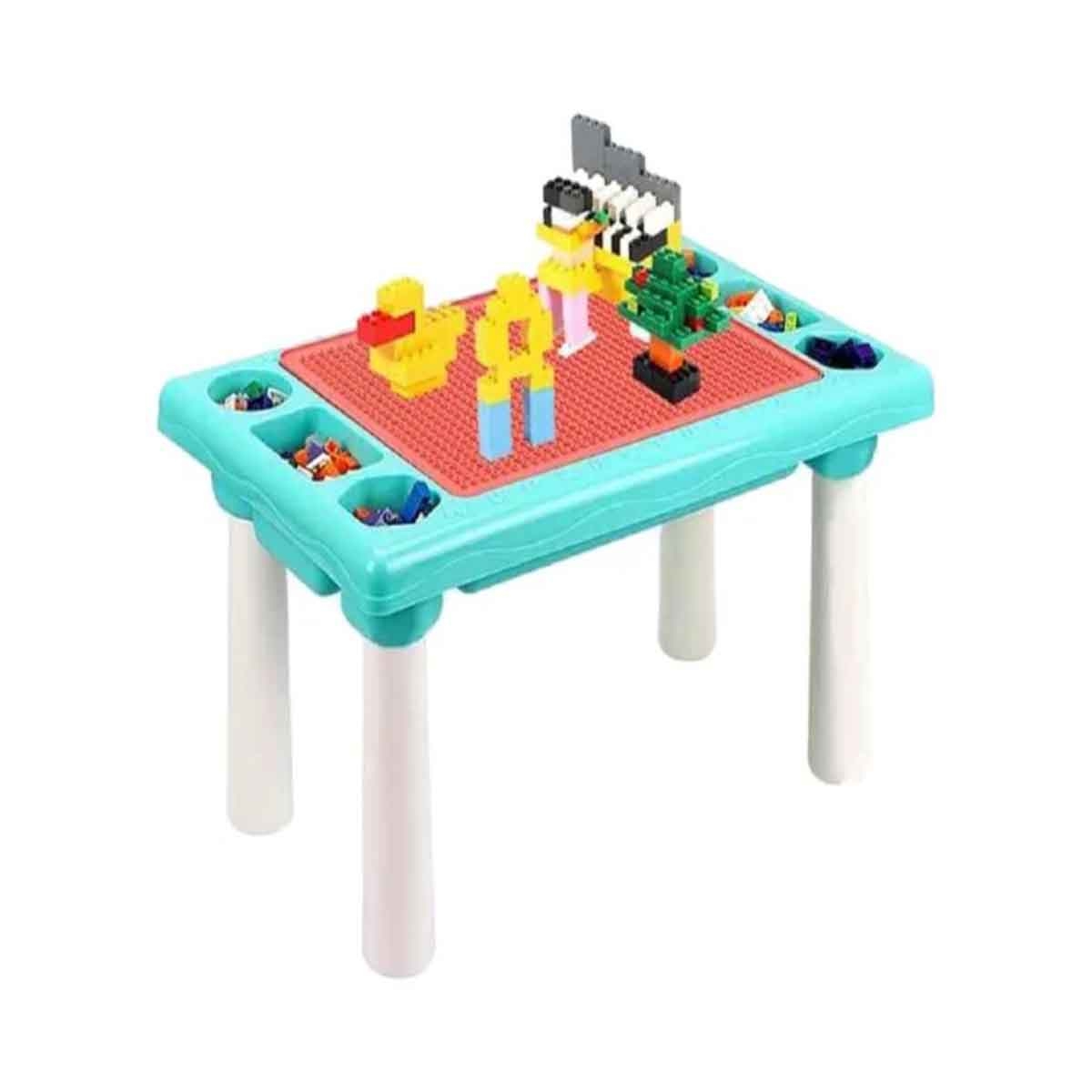 كيكبيبي طاولة مكعبات لعب متعددة الوظائف مكونة من 300 قطعة للجنسين، من 3 إلى 4 سنوات