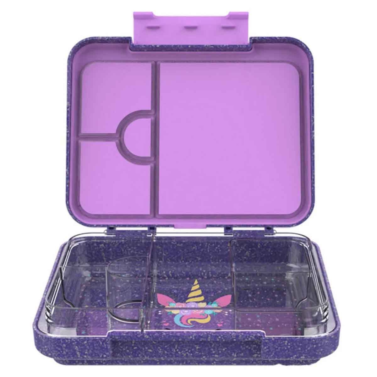 ستارمارز صندوق غداء بنتو لامع بتصميم وحيد القرن سعة 1195 مل للجنسين، من 3 إلى 4 سنوات