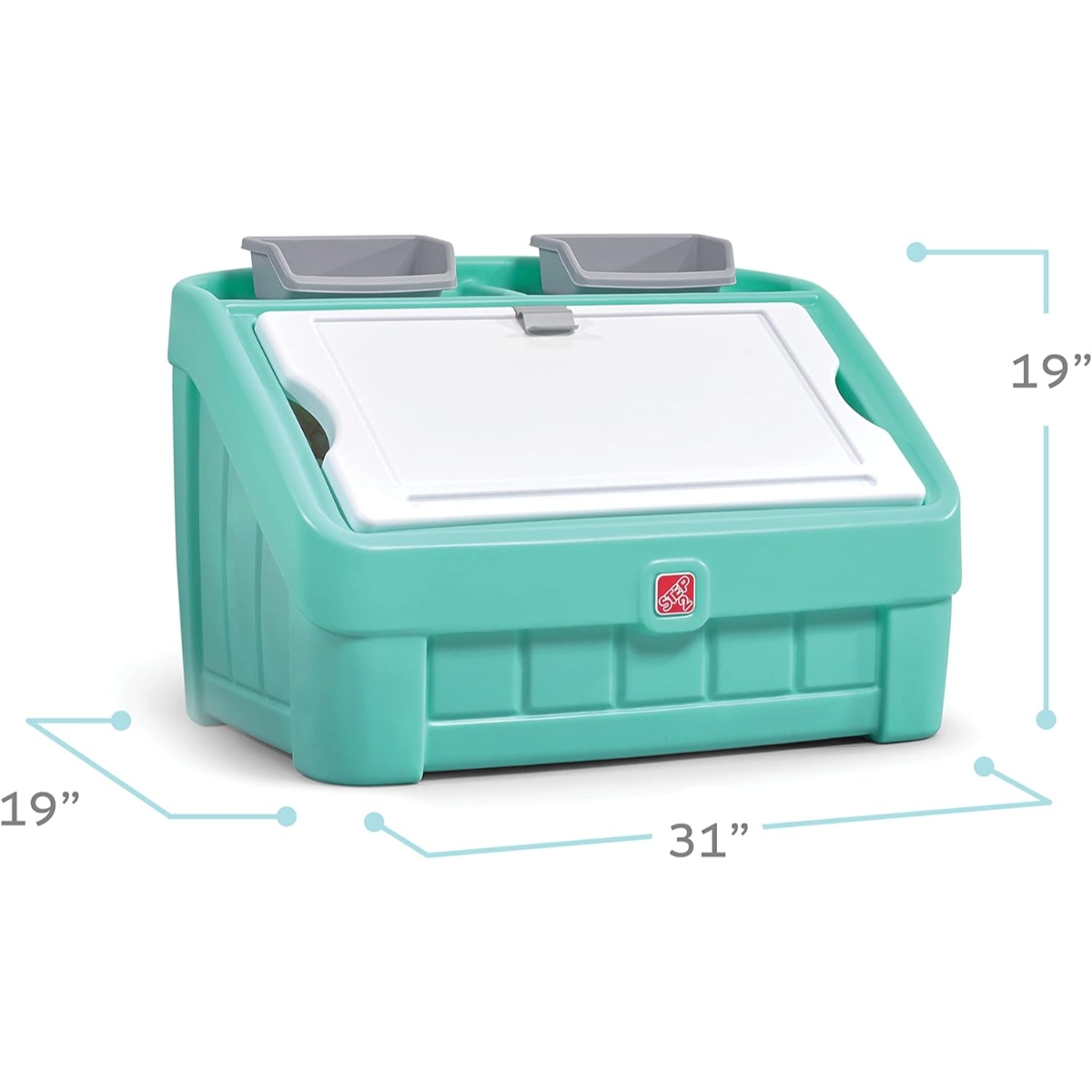 ستيب2 صندوق العاب 2 في 1 مع غطاء فني للجنسين، 3-4 سنوات