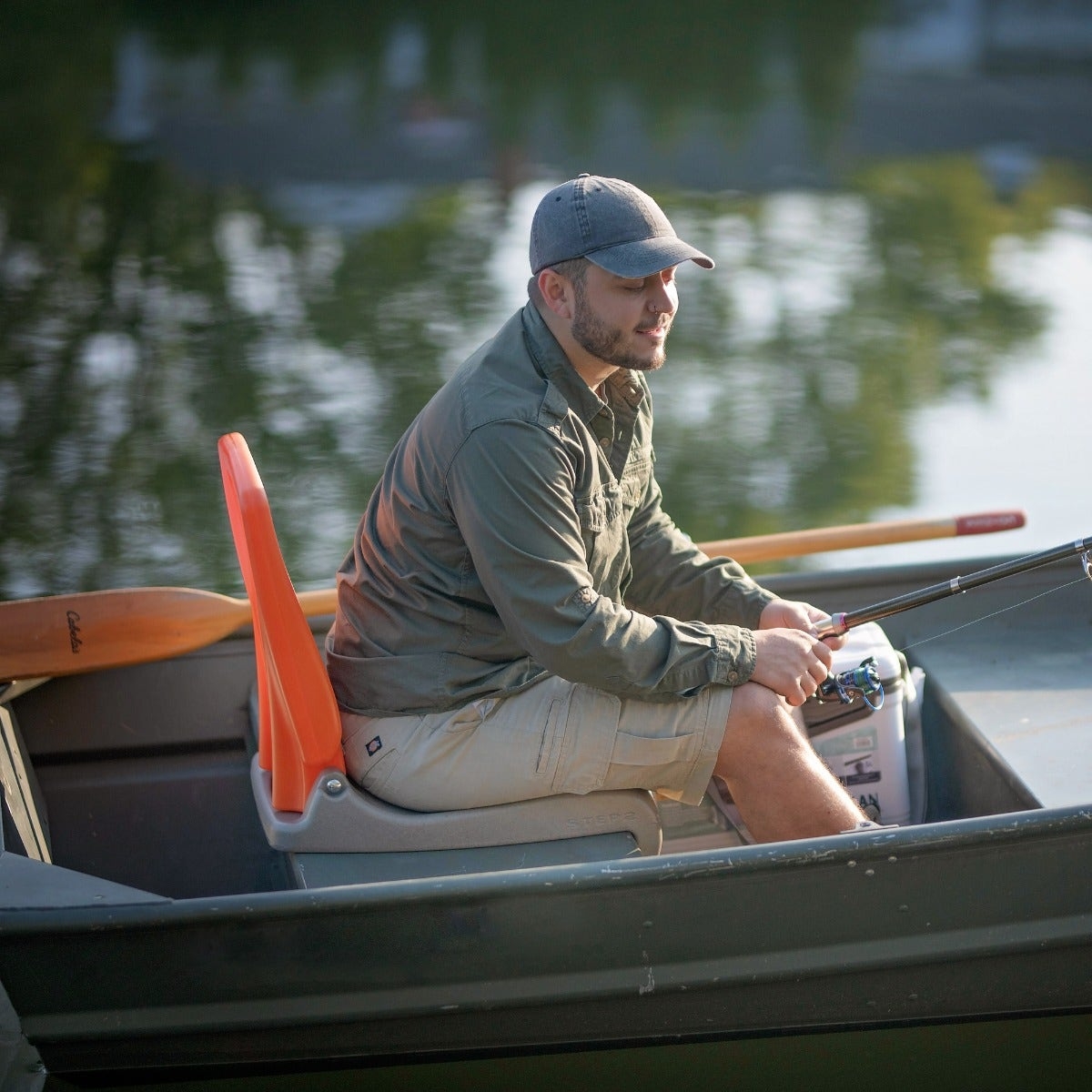 مقعد قابل للطي بني وبرتقالي قابل للطي Step2 للجنسين، 13 سنة فأكثر