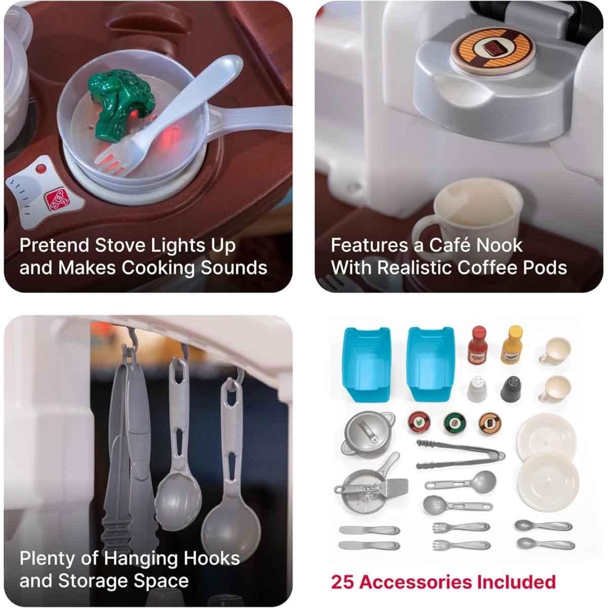 ستيب 2 مجموعة مطبخ المرح مع الاصدقاء للجنسين، عمر 3-4 سنوات