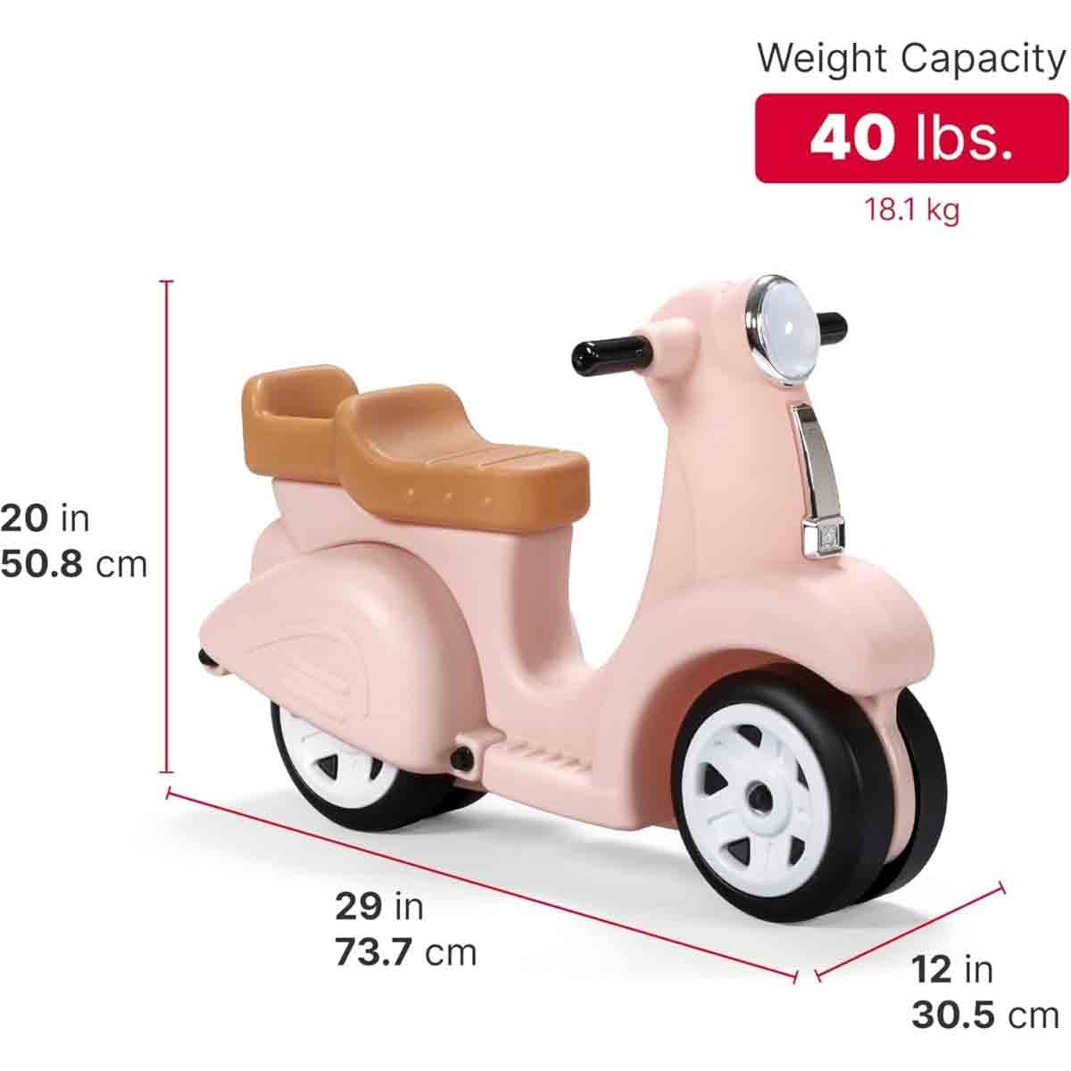 ستيب 2 سكوتر رايد الونغ وردي للجنسين، 3-4 سنوات