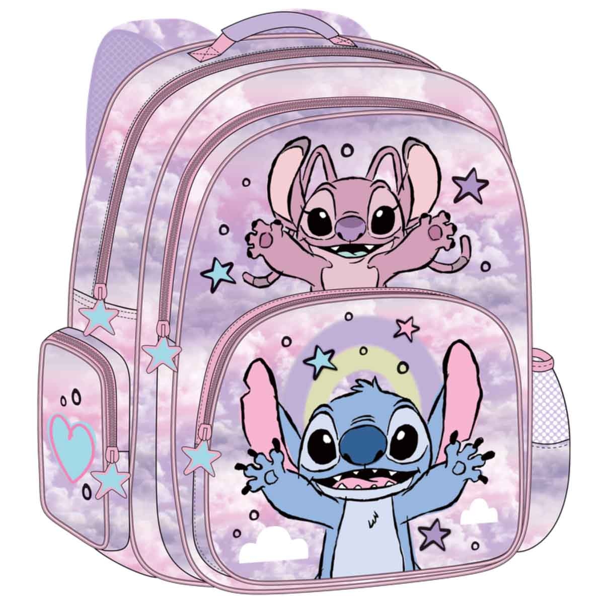 ليليو & ستيتش حقيبة ظهر ديزني بتصميم كرتوني مقاس 16 انش