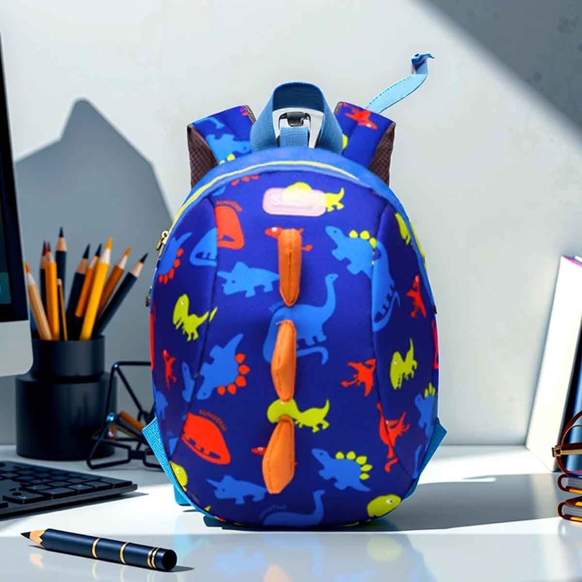 صنفينو حقيبة ظهر ديناصور كبيرة للأطفال مجموعة من إس دي إنوفاسوس غرافيكا دفتر وكرايولا أقلام تلوين