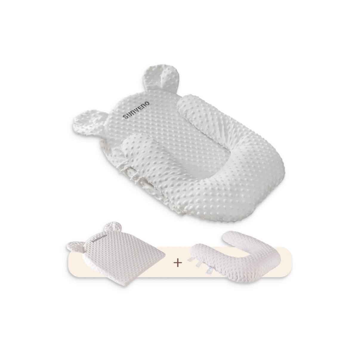 صنفينو وسادة حليب للأطفال مضادة للانسكاب على شكل U مع قاعدة مائلة 10°