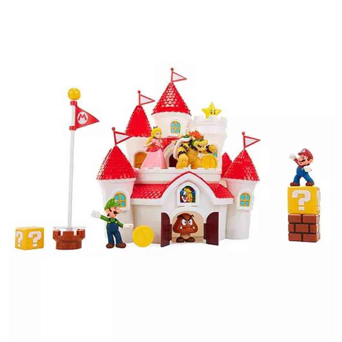 سوبر ماريو مجموعة لعب مملكة الفطر ديلوكس مقاس 2 انش للاطفال من عمر 3-4 سنوات