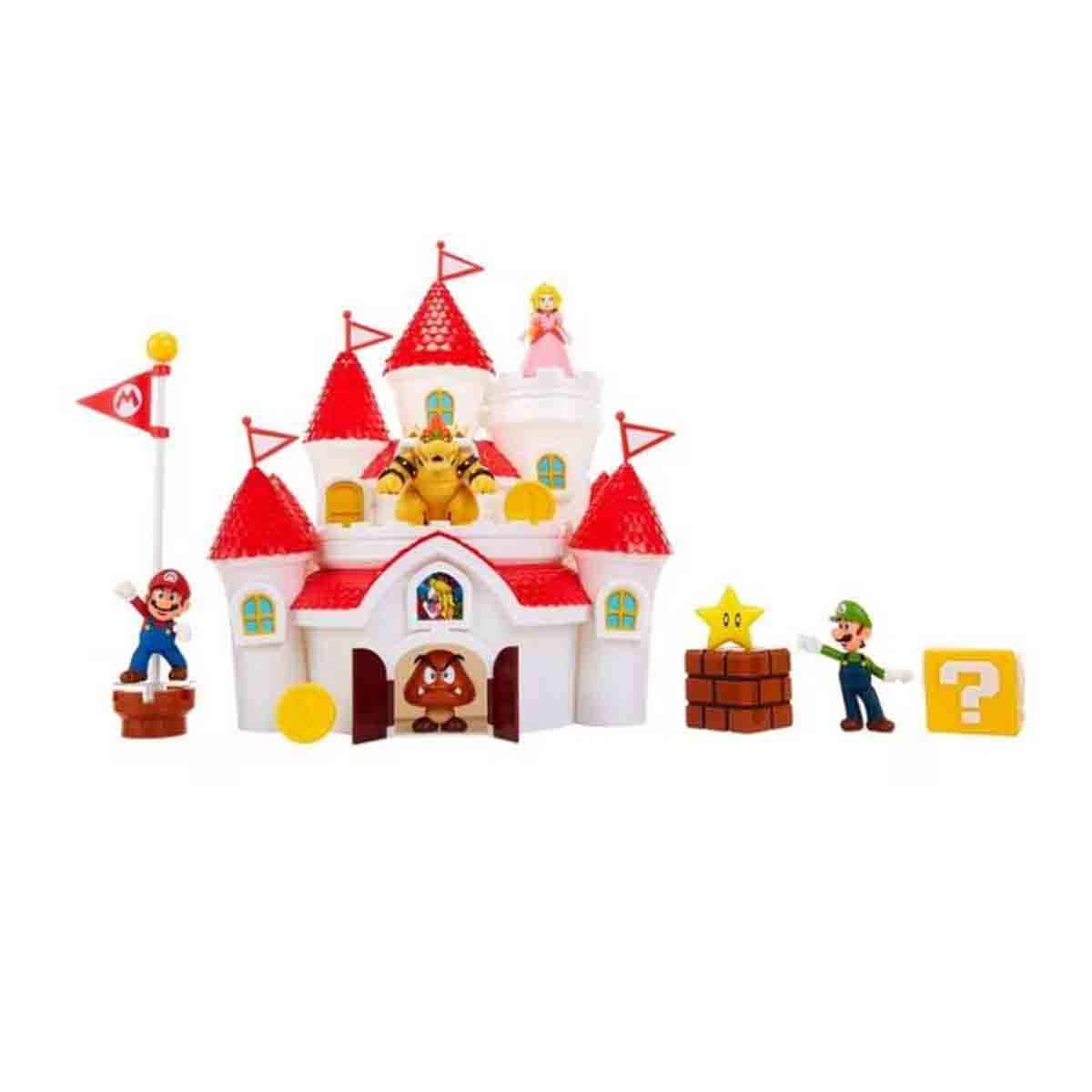 سوبر ماريو مجموعة لعب مملكة الفطر ديلوكس مقاس 2 انش للاطفال من عمر 3-4 سنوات