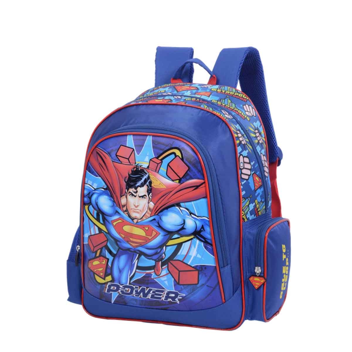 دي سي سوبرمان حقيبة ظهر مدرسية بتصميم القصص المصورة مقاس 16 انش