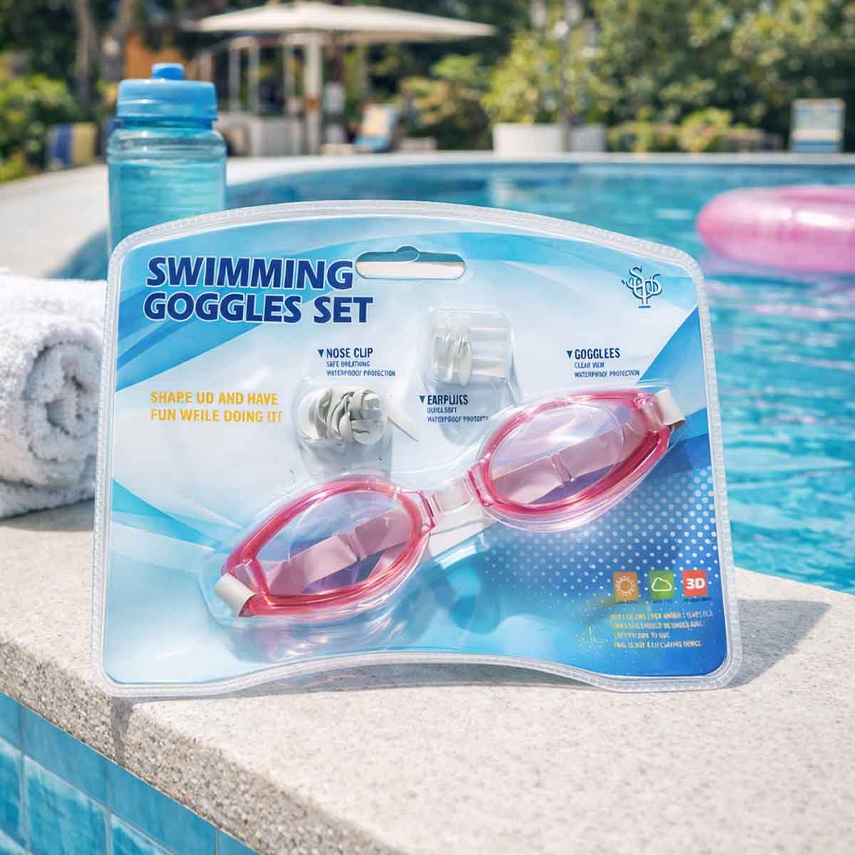 سوبريم سبورتس مجموعة نظارات سباحة