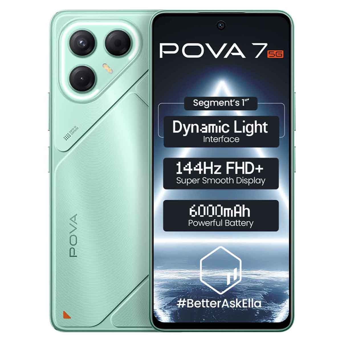 تكنو بوفا 7 جوال أندرويد فايف جي (رام 8 جيجابايت، تخزين 256 جيجابايت) – أخضر