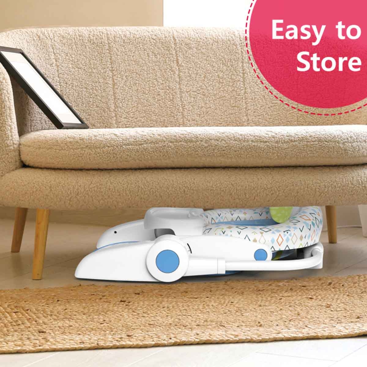 تيكنوم كرسي طعام محمول مع وضعية استرخاء للأطفال بتصميم فيل، 0-2 سنة