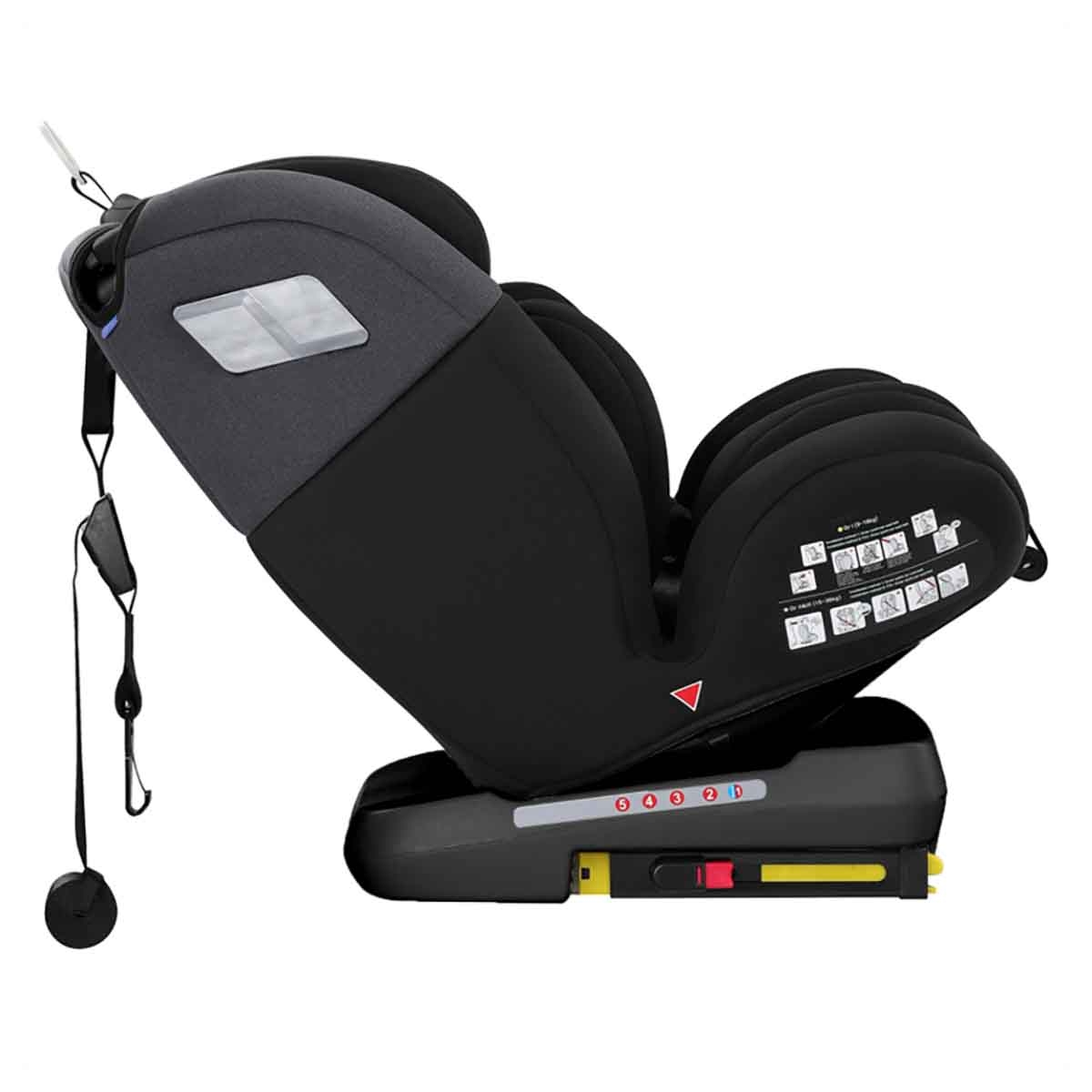 تيكنوم مقعد سيارة إيفولف 360 درجة باللون الأسود مع نظام Isofix مناسب من عمر 0 إلى 2 سنة