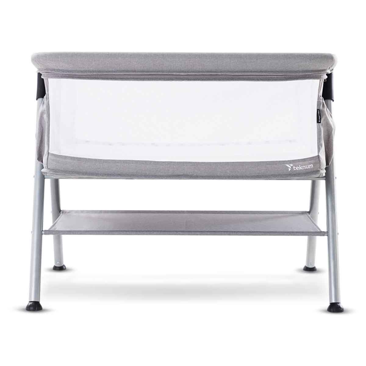 تيكنوم سرير جانبي توأم فيلو 2 باللون الرمادي للأطفال 0-2 سنوات