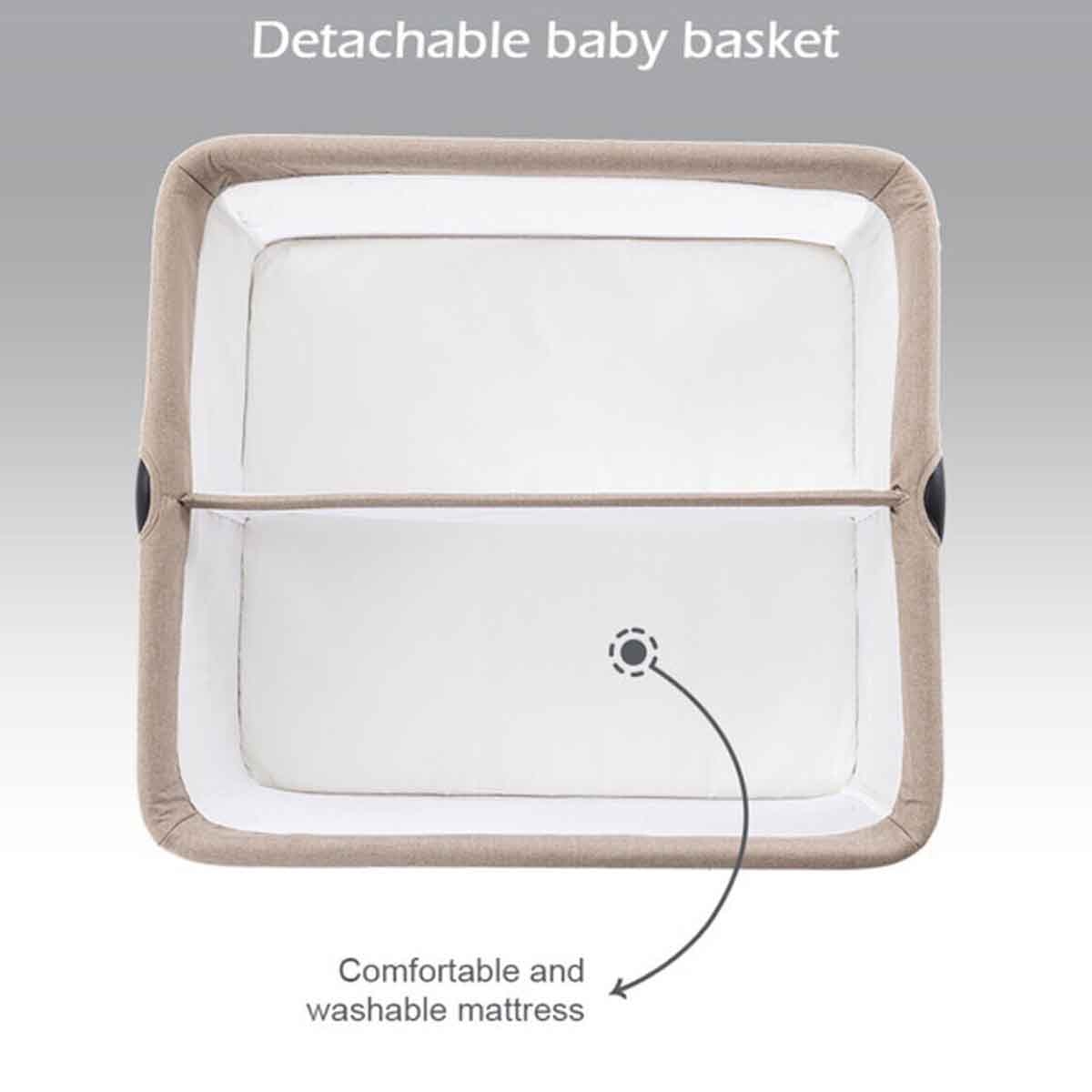 تيكنوم سرير جانبي توأم فيلو 2 باللون العاجي للأطفال 0-2 سنوات