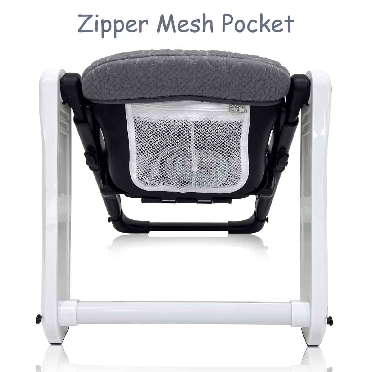 تيكنوم كرسي طعام للأطفال 3 في 1 قابل للطي رمادي، 0-2 سنة