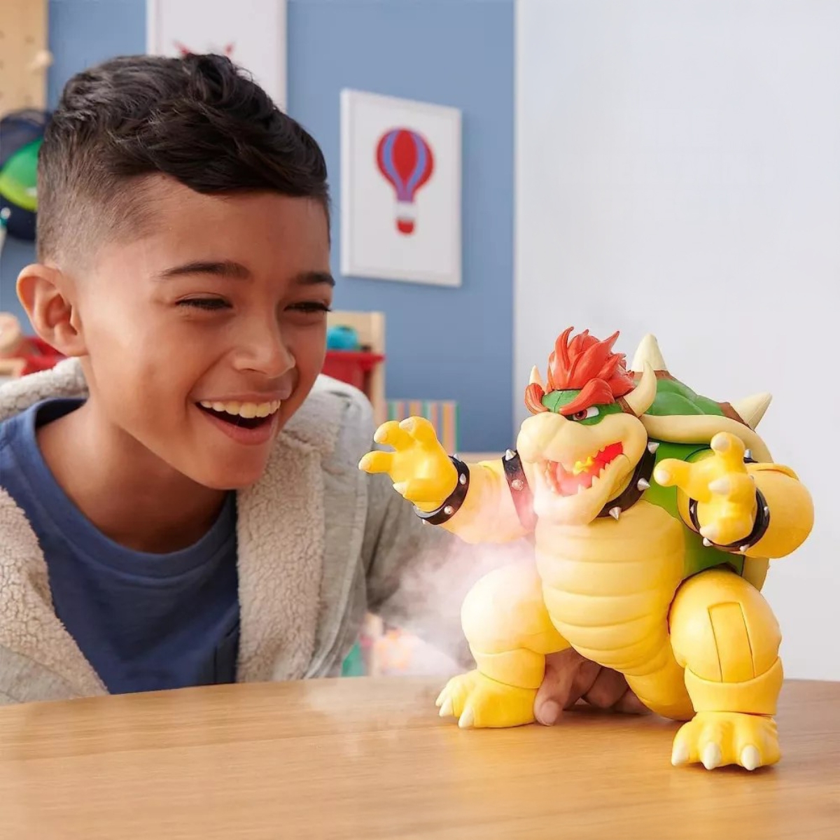 ذا سوبر ماريو بروز موفي مجسم حركة باوزر ينفث النار 7 إنش، للجنسين، 3-4 سنوات
